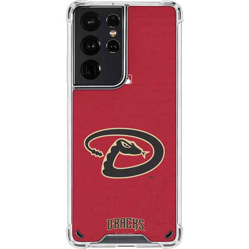 MLB Arizona Diamondbacks - Secondary Solid Distressed Galaxy S21 Ultra 5G Clear Case