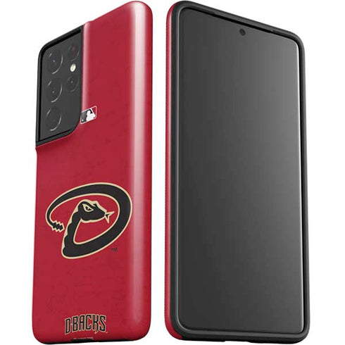 MLB Arizona Diamondbacks - Secondary Solid Distressed Galaxy S21 Ultra 5G Pro Case