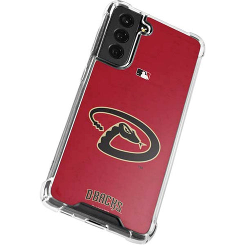 MLB Arizona Diamondbacks - Secondary Solid Distressed Galaxy S22 Plus Clear Case