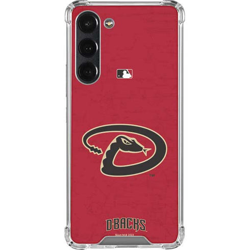 MLB Arizona Diamondbacks - Secondary Solid Distressed Galaxy S23 Plus Clear Case