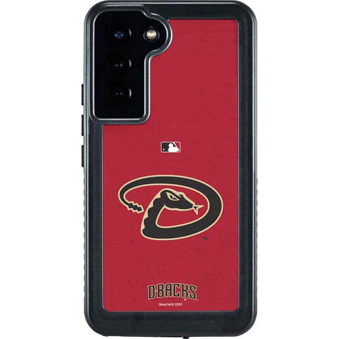 MLB Arizona Diamondbacks - Secondary Solid Distressed Galaxy S23 Plus Waterproof Case