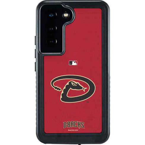 MLB Arizona Diamondbacks - Secondary Solid Distressed Galaxy S23 Waterproof Case