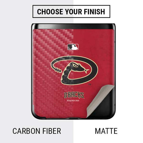 MLB Arizona Diamondbacks - Secondary Solid Distressed Galaxy Z Flip Skin