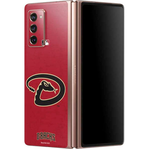 MLB Arizona Diamondbacks - Secondary Solid Distressed Galaxy Z Fold2 5G Skin