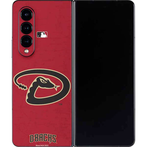 MLB Arizona Diamondbacks - Secondary Solid Distressed Galaxy Z Fold4 5G Skin