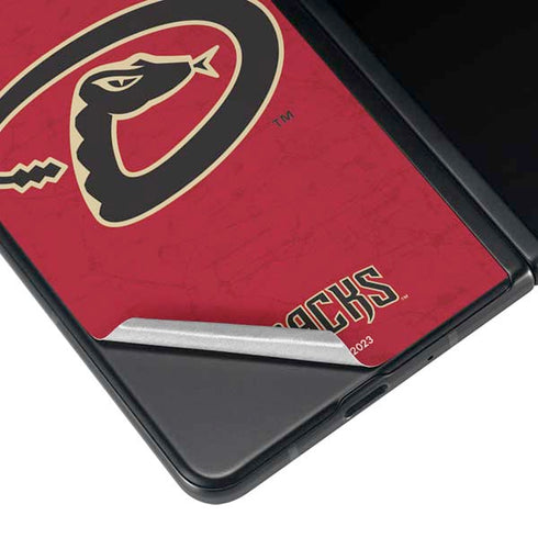 MLB Arizona Diamondbacks - Secondary Solid Distressed Galaxy Z Fold4 5G Skin