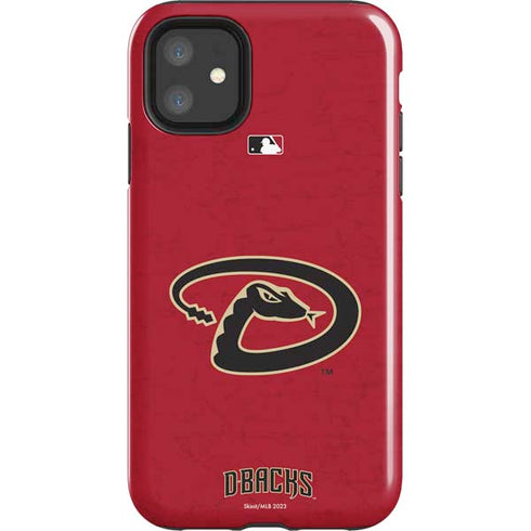MLB Arizona Diamondbacks - Secondary Solid Distressed iPhone 11 Impact Case