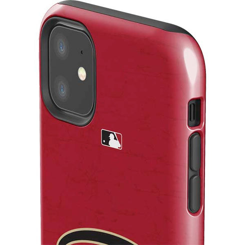 MLB Arizona Diamondbacks - Secondary Solid Distressed iPhone 11 Impact Case