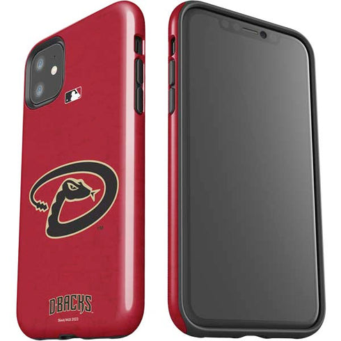 MLB Arizona Diamondbacks - Secondary Solid Distressed iPhone 11 Impact Case