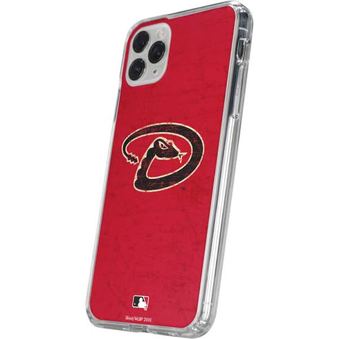MLB Arizona Diamondbacks - Secondary Solid Distressed iPhone 11 Pro Clear Case