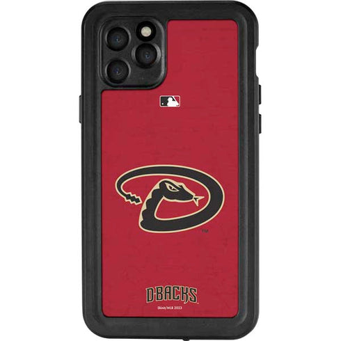MLB Arizona Diamondbacks - Secondary Solid Distressed iPhone 11 Pro Waterproof Case