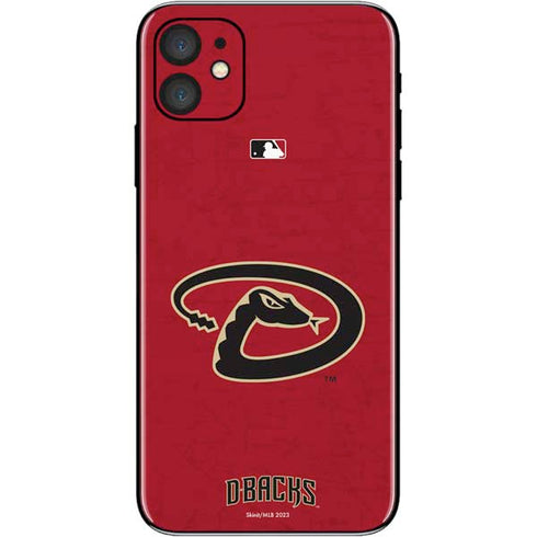 MLB Arizona Diamondbacks - Secondary Solid Distressed iPhone 11 Skin
