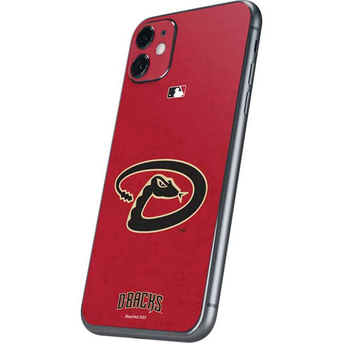 MLB Arizona Diamondbacks - Secondary Solid Distressed iPhone 11 Skin