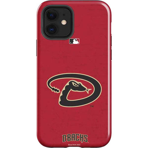 MLB Arizona Diamondbacks - Secondary Solid Distressed iPhone 12 Impact Case