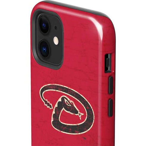 MLB Arizona Diamondbacks - Secondary Solid Distressed iPhone 12 Mini Impact Case