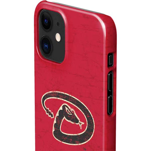 MLB Arizona Diamondbacks - Secondary Solid Distressed iPhone 12 Mini Lite Case