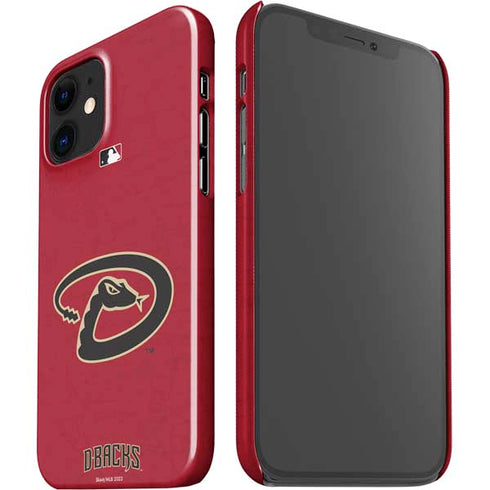 MLB Arizona Diamondbacks - Secondary Solid Distressed iPhone 12 Mini Lite Case