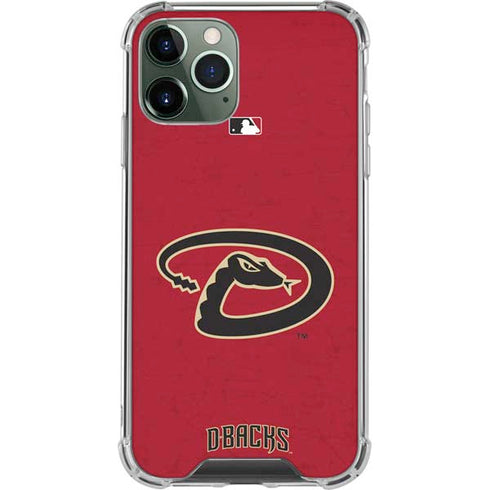 MLB Arizona Diamondbacks - Secondary Solid Distressed iPhone 12 Pro Clear Case