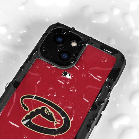 MLB Arizona Diamondbacks - Secondary Solid Distressed iPhone 13 Mini Waterproof Case