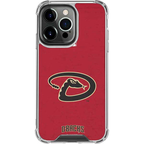 MLB Arizona Diamondbacks - Secondary Solid Distressed iPhone 13 Pro Clear Case