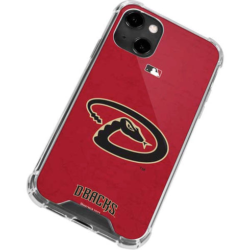 MLB Arizona Diamondbacks - Secondary Solid Distressed iPhone 14 Clear Case