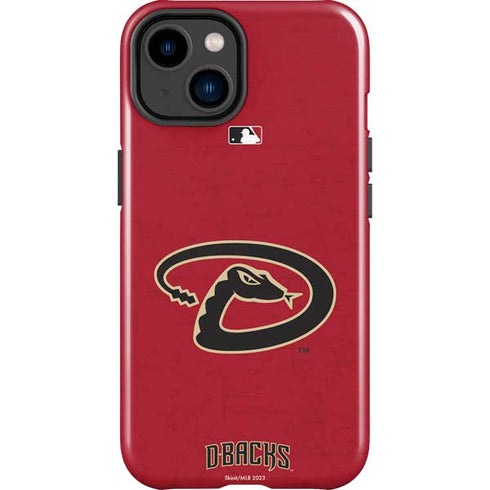 MLB Arizona Diamondbacks - Secondary Solid Distressed iPhone 14 Plus Impact Case