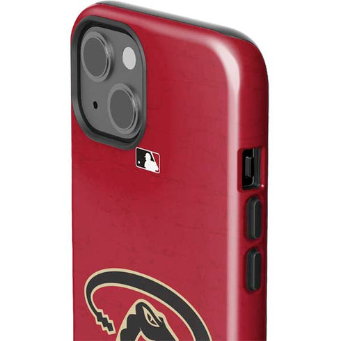 MLB Arizona Diamondbacks - Secondary Solid Distressed iPhone 15 Plus Impact Case
