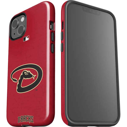 MLB Arizona Diamondbacks - Secondary Solid Distressed iPhone 15 Plus Impact Case