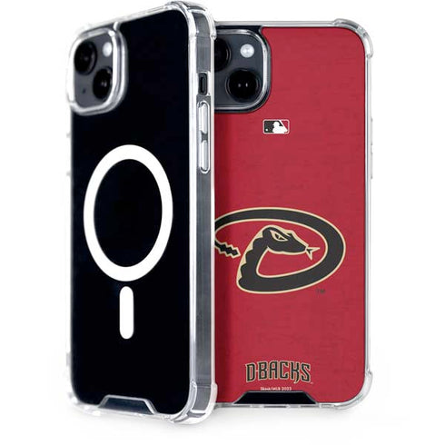 MLB Arizona Diamondbacks - Secondary Solid Distressed iPhone 15 Plus MagSafe Case