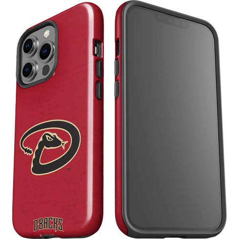 MLB Arizona Diamondbacks - Secondary Solid Distressed iPhone 14 Pro Impact Case