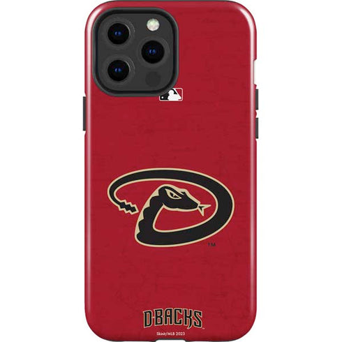 MLB Arizona Diamondbacks - Secondary Solid Distressed iPhone 15 Pro Max Impact Case