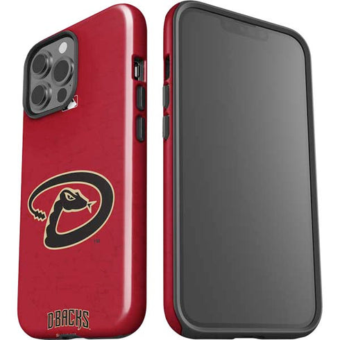 MLB Arizona Diamondbacks - Secondary Solid Distressed iPhone 15 Pro Max Impact Case