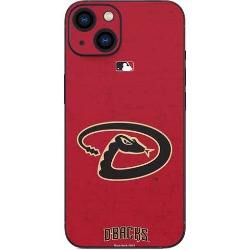 MLB Arizona Diamondbacks - Secondary Solid Distressed iPhone 14 Skin