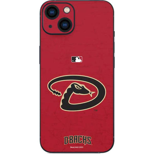 MLB Arizona Diamondbacks - Secondary Solid Distressed iPhone 15 Skin