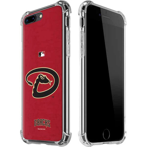 MLB Arizona Diamondbacks - Secondary Solid Distressed iPhone 7/8 Plus Clear Case