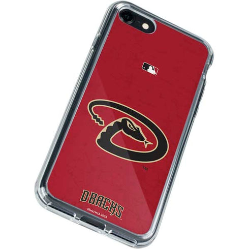 MLB Arizona Diamondbacks - Secondary Solid Distressed iPhone SE (2nd & 3rd Gen) Clear Case