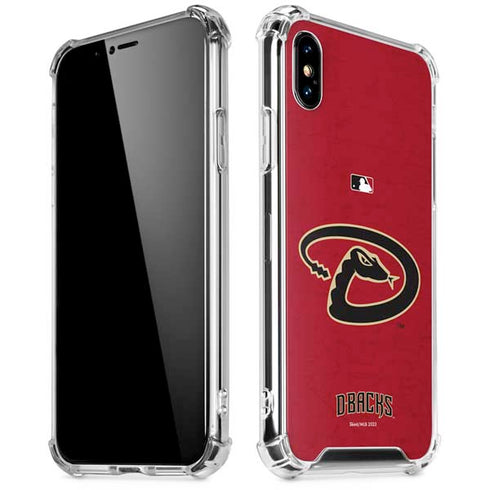 MLB Arizona Diamondbacks - Secondary Solid Distressed iPhone XS Max Clear Case