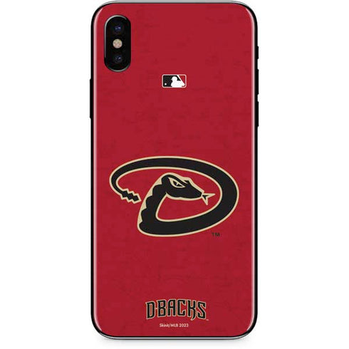 MLB Arizona Diamondbacks - Secondary Solid Distressed iPhone XS Skin