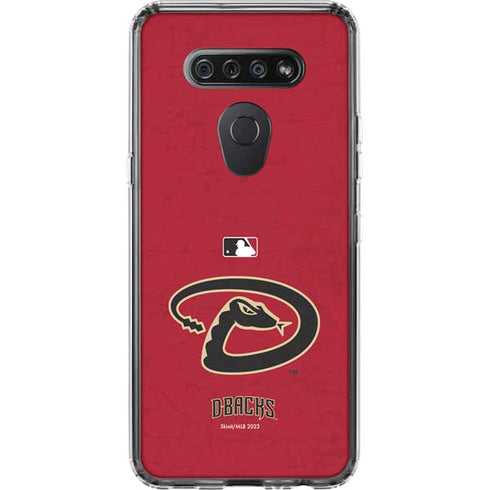 MLB Arizona Diamondbacks - Secondary Solid Distressed LG K51/Q51 Clear Case