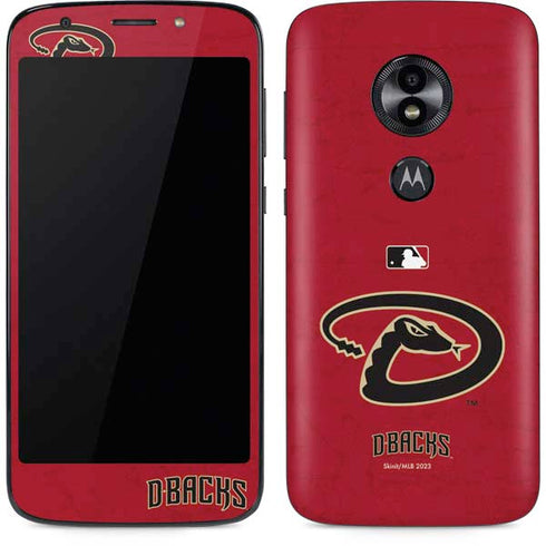 MLB Arizona Diamondbacks - Secondary Solid Distressed Moto E5 Play Skin