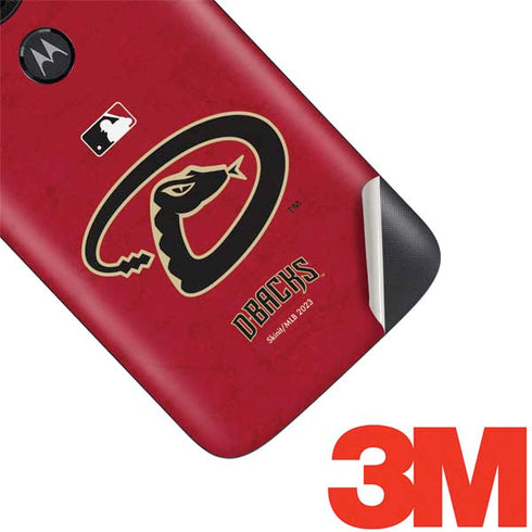 MLB Arizona Diamondbacks - Secondary Solid Distressed Moto E5 Play Skin