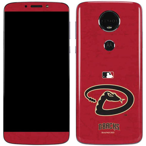 MLB Arizona Diamondbacks - Secondary Solid Distressed Moto E5 Plus Skin