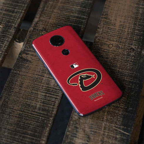 MLB Arizona Diamondbacks - Secondary Solid Distressed Moto E5 Plus Skin