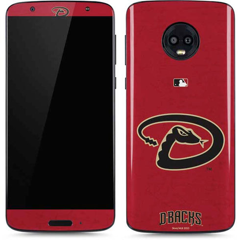 MLB Arizona Diamondbacks - Secondary Solid Distressed Moto G6 Skin