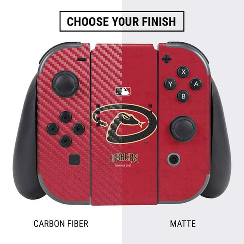 MLB Arizona Diamondbacks - Secondary Solid Distressed Nintendo Switch Bundle Skin
