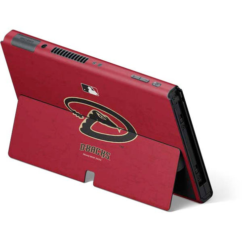 MLB Arizona Diamondbacks - Secondary Solid Distressed Nintendo Switch OLED (2021) Skin