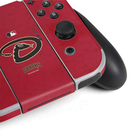 MLB Arizona Diamondbacks - Secondary Solid Distressed Nintendo Switch OLED (2021) Skin