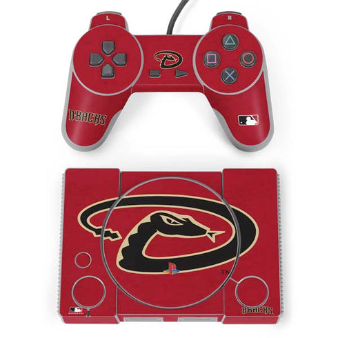 MLB Arizona Diamondbacks - Secondary Solid Distressed PlayStation Classic Bundle Skin