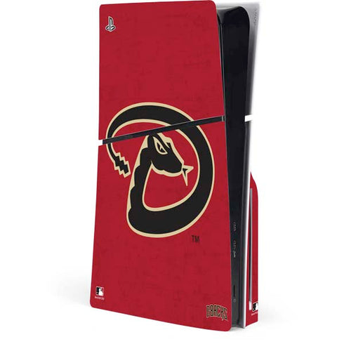 MLB Arizona Diamondbacks - Secondary Solid Distressed PS5 Slim Disk Console Skin