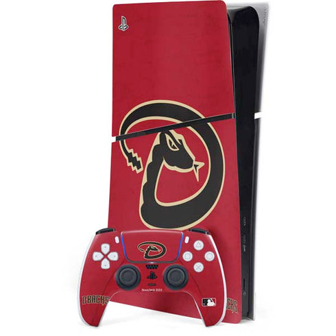 MLB Arizona Diamondbacks - Secondary Solid Distressed PS5 Slim Digital Edition Bundle Skin
